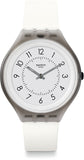 Swatch Skin Skinclass White Dial Silicone Strap Unisex Watch SVUM101